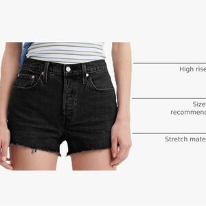 Levi’s 501 Black Denim Cutoff Shorts